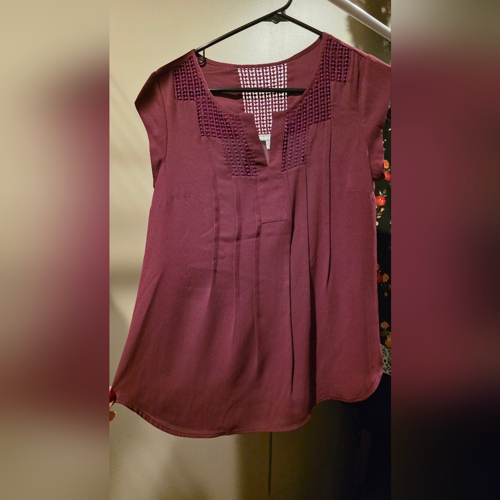 Elegant Burgundy Women's Top